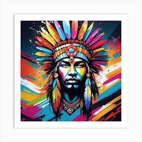 Indian Headdress Art Print