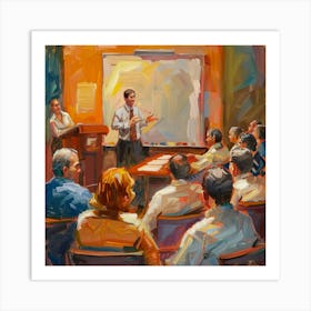 Lecture By Person Art Print