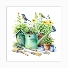 Garden Tools Art Print