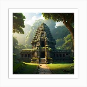 Angkor Temple In The Jungle Paintings Art Print Art Print