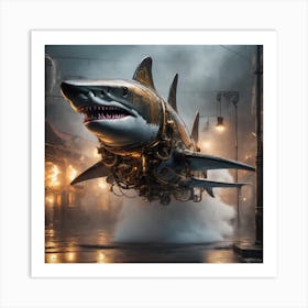 Steampunk Shark Art Print