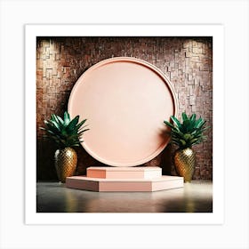 Stage With Pineapples Art Print