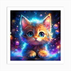 Feline Cat Creative Artwork Illustration 17 Art Print