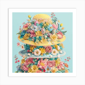 Hats And Flowers Art Print