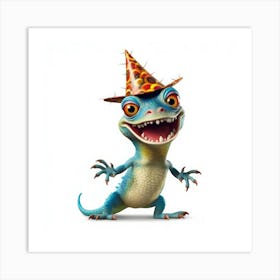 Lizard In A Hat Art Print