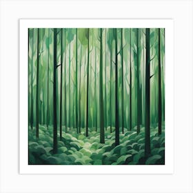 Green Forest 8 Art Print