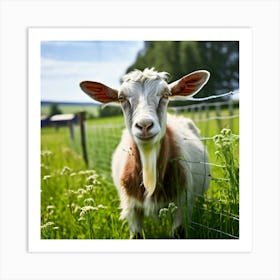 Grass Ecology Pasture Cattle Farmer Tour Tourism Country Rural Green Goat Farm Eco White (2) Art Print