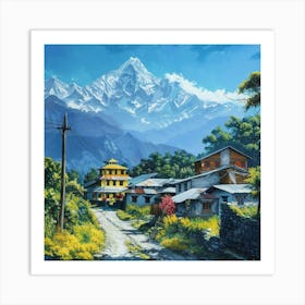 Nepal Village 1 Art Print