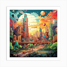 Cityscape 17 Art Print