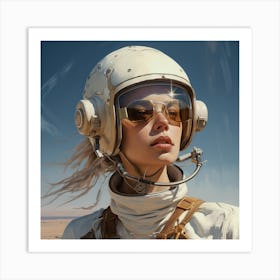 Girl In Space Art Print