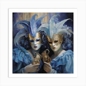 Masks Of Venice 3 Art Print