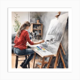 Portrait Of A Woman Painting Art Print