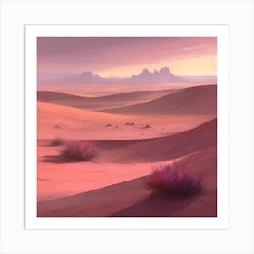 Desert Bloom: A Defiant Flame Against the Monotone Art Print