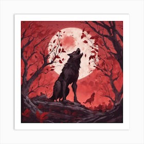 Howling Wolf Art Print