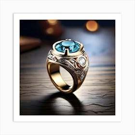 Blue Topaz Ring Art Print