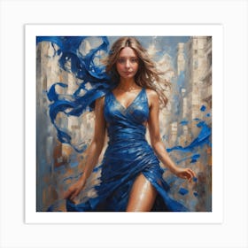 Blue Dress Art Print