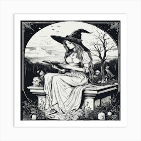 Witch Reading Art Print