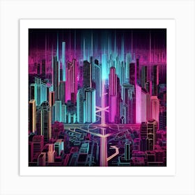 Futuristic City 19 Art Print