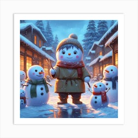 Snowmen Art Print