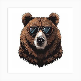 Bear In Sunglasses 3 Art Print