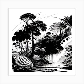 Jungle Landscape Art Print