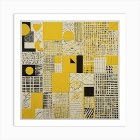 'Yellow Squares' Art Print