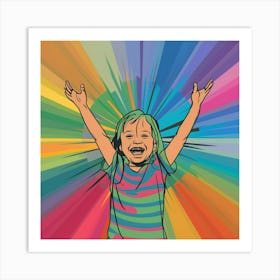 Happy Little Girl 1 Art Print