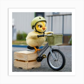 A Cute Yellow Chick Wearing A Helmet And Rvz11y1bqvwdtts6ii6a0w Trnxw90cqiytrl 2naktxq Affiche