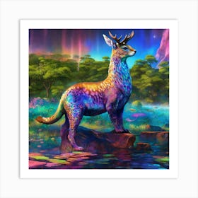 Deer In The Forest 4 Art Print