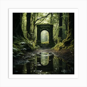 Gate In The Forest Art Print