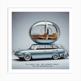 Family Car With A Spaceball Art Print