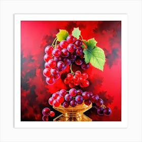 Red Grapes Art Print