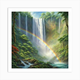 Rainbow In The Forest 3 Art Print