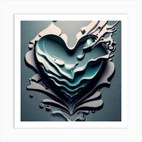 Gray color resembles a heart-shaped wallpaper 1 Art Print