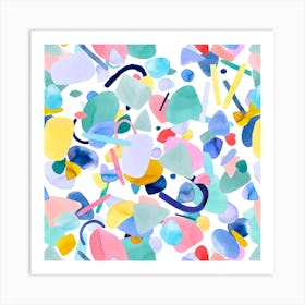Abstract Geometric Shapes Square Art Print