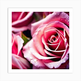 Pink Roses 1 Art Print