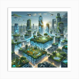 Futuristic Cityscape 29 Art Print