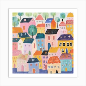 Houses In The Sky Art Print