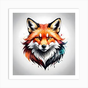 Fox Head 8 Art Print