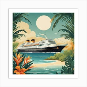 Disney Cruise Ship Art Print