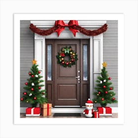 Christmas Door 5 Art Print