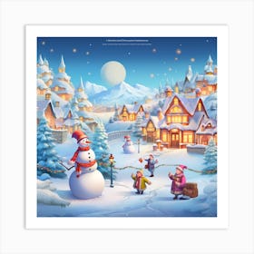 Christmas Village 9 Art Print