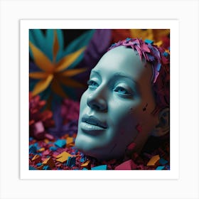 3d Portrait Of A Woman Art Print