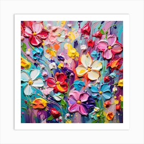 Abstract Flower Painting 8 Art Print