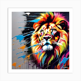 Lion Painting Art Print