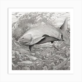 Ocean Animal Li 0 Art Print