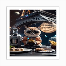 Space cat Art Print