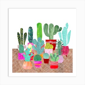 Cacti Square Art Print