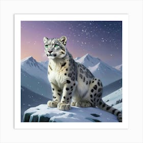 Snow Leopard 7 Art Print