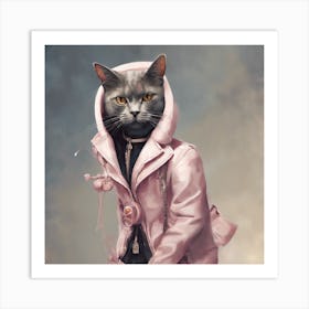 Fashion Cat Art Print 10 Art Print